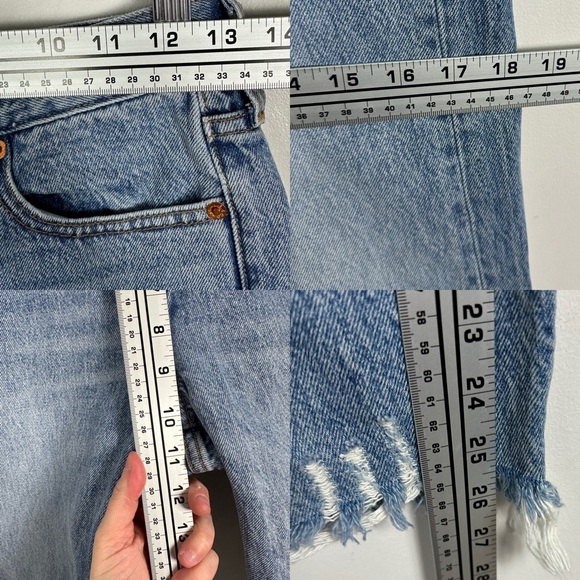 Levis Wedgie Button Fly High Rise Jeans Womens Size‎ 25 Raw Hem Denim Minimalist - Picture 10 of 10